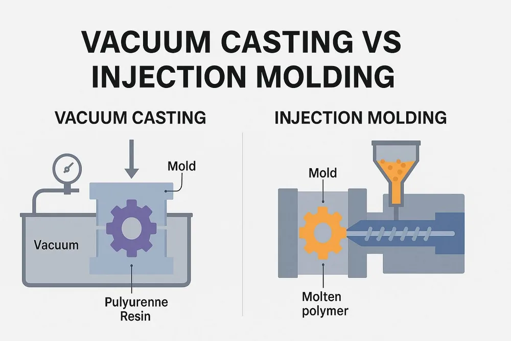 Vacuum Casting vs Injection Molding: Key Differences, Advantages & Cost Comparison