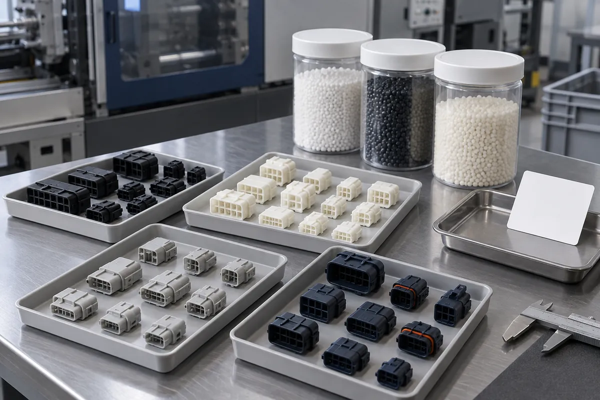 Separate sample trays with plain resin containers and an unfilled record card
