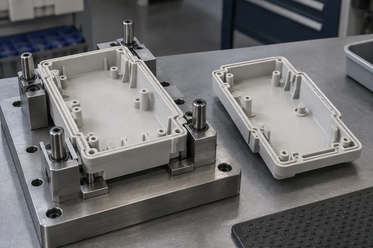 Connector insulating body in an inspection nest beside its counterpart