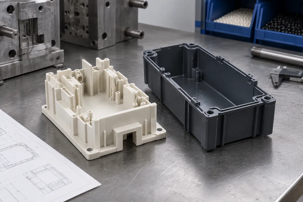 Molded insulating body and separate mating envelope