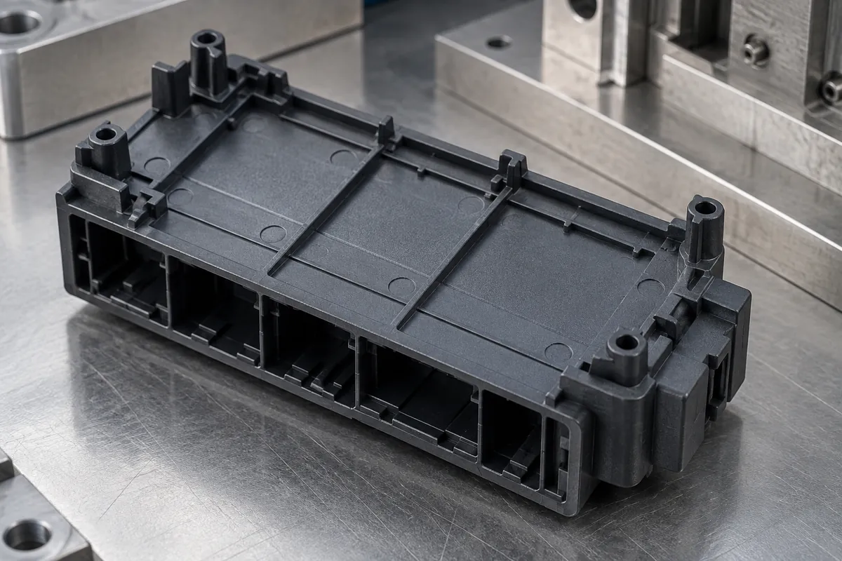 Underside mounting pads and end locating face of a terminal carrier