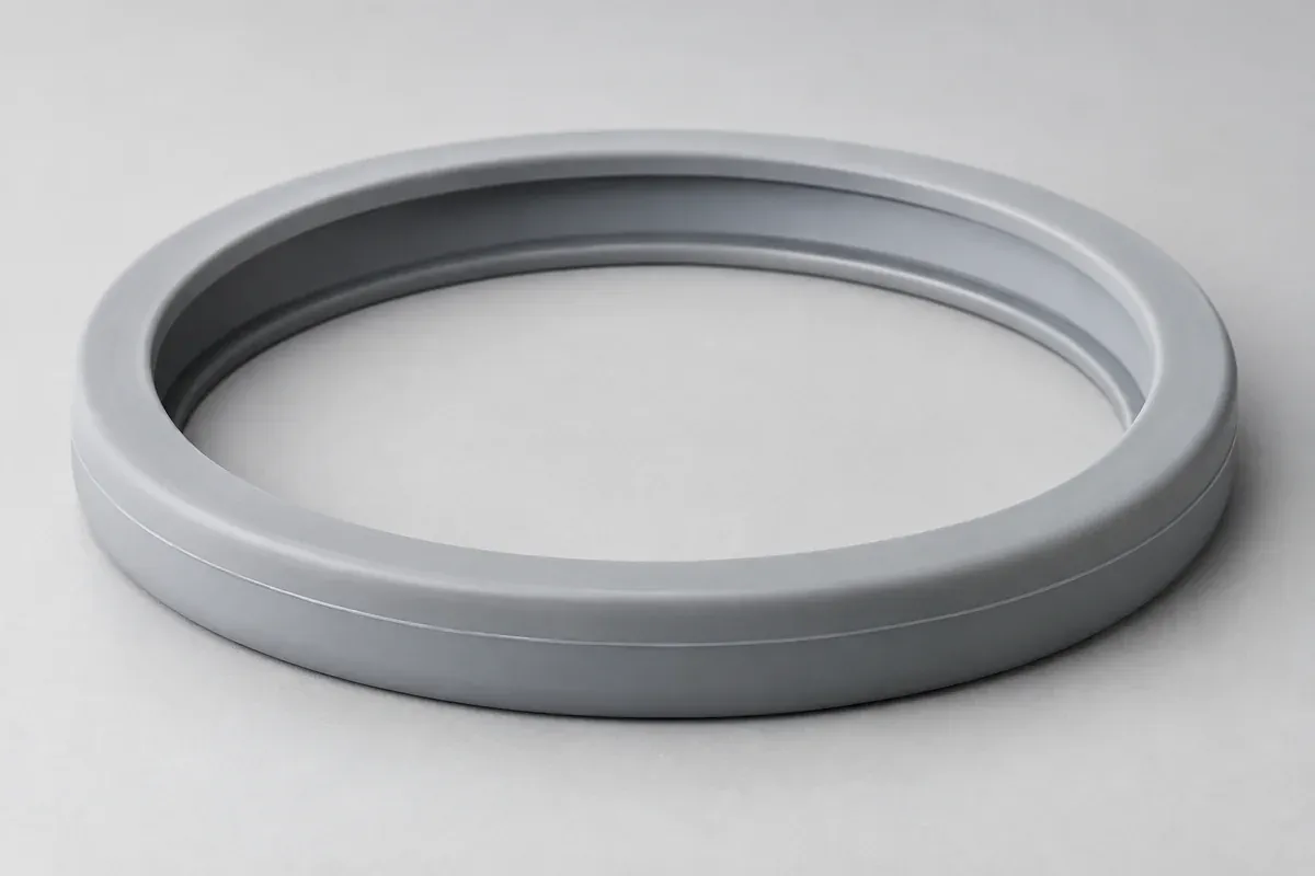 Close view of a subtle seam on the outer edge of a silicone seal