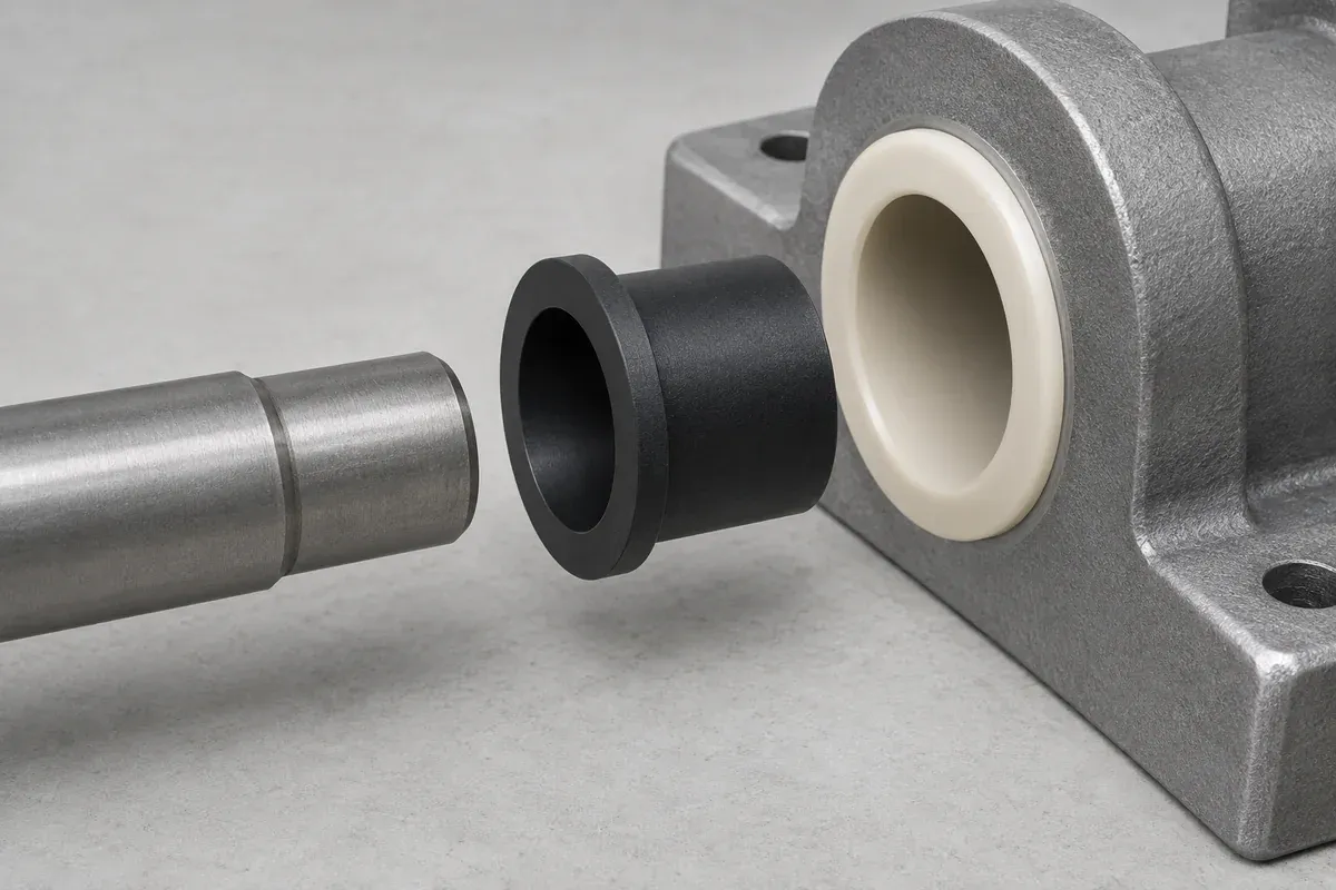 Bushing lead-in approaching the housing bore without applied load