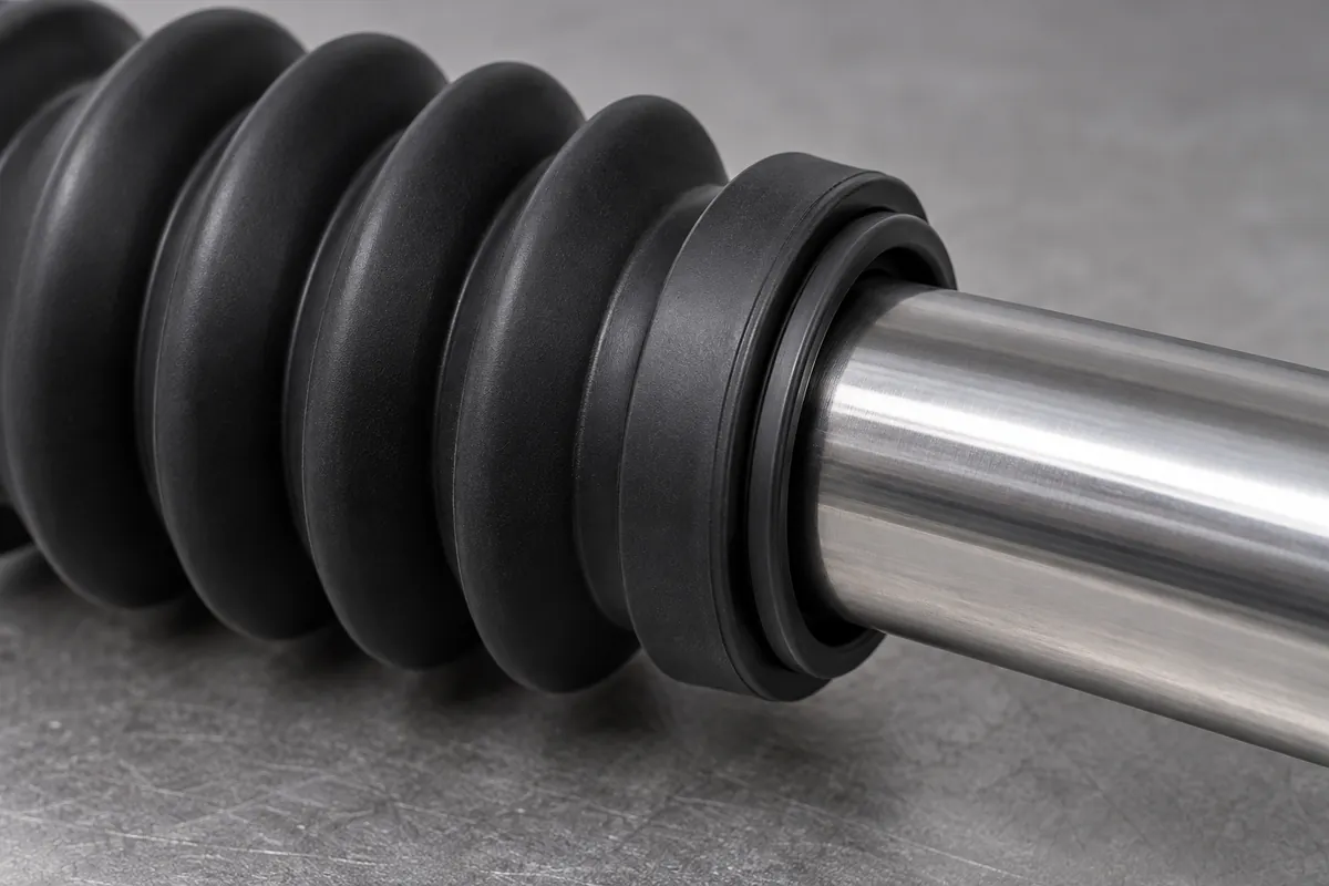 Macro of molded end lip and a machined mating groove