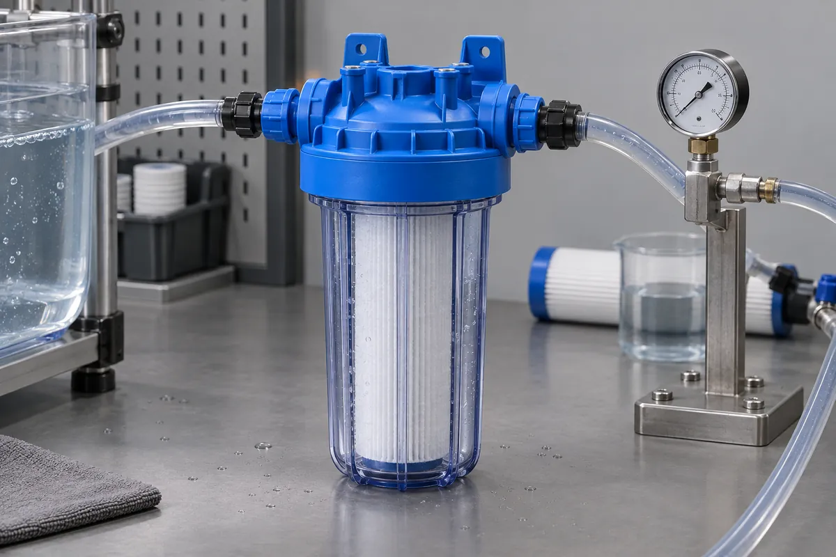 Enclosed pressure-test chamber with remote tubing and no people