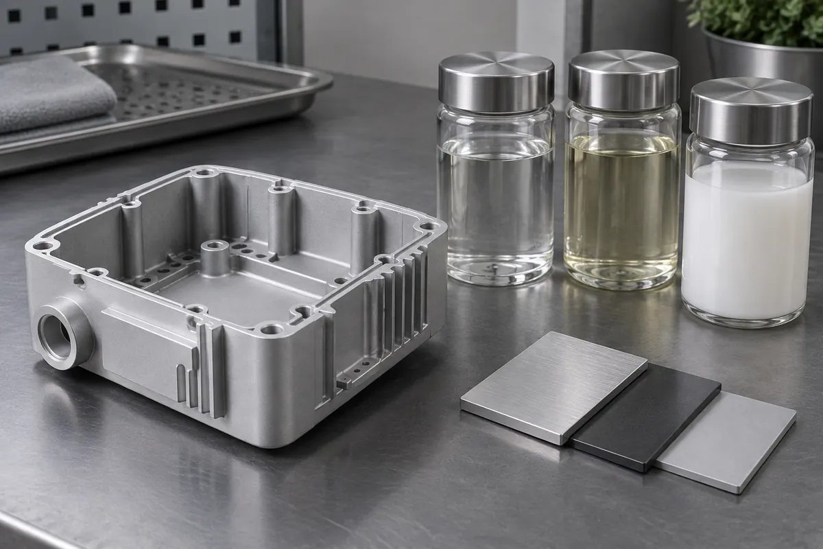 Housing sample beside sealed clear chemical-conditioning jars