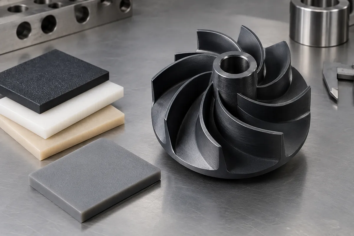 Separate polymer coupons and impeller on neutral bench