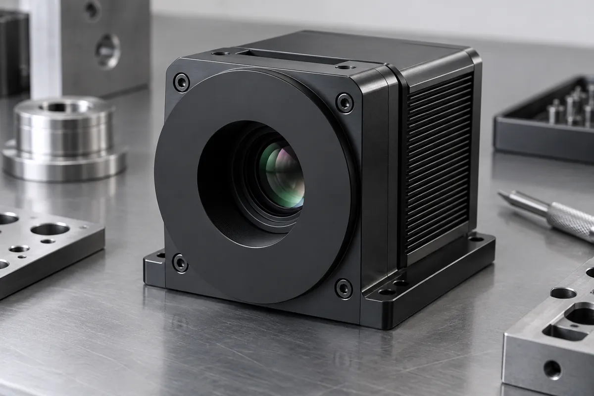 Lens optical aperture surrounded by opaque inspection mask