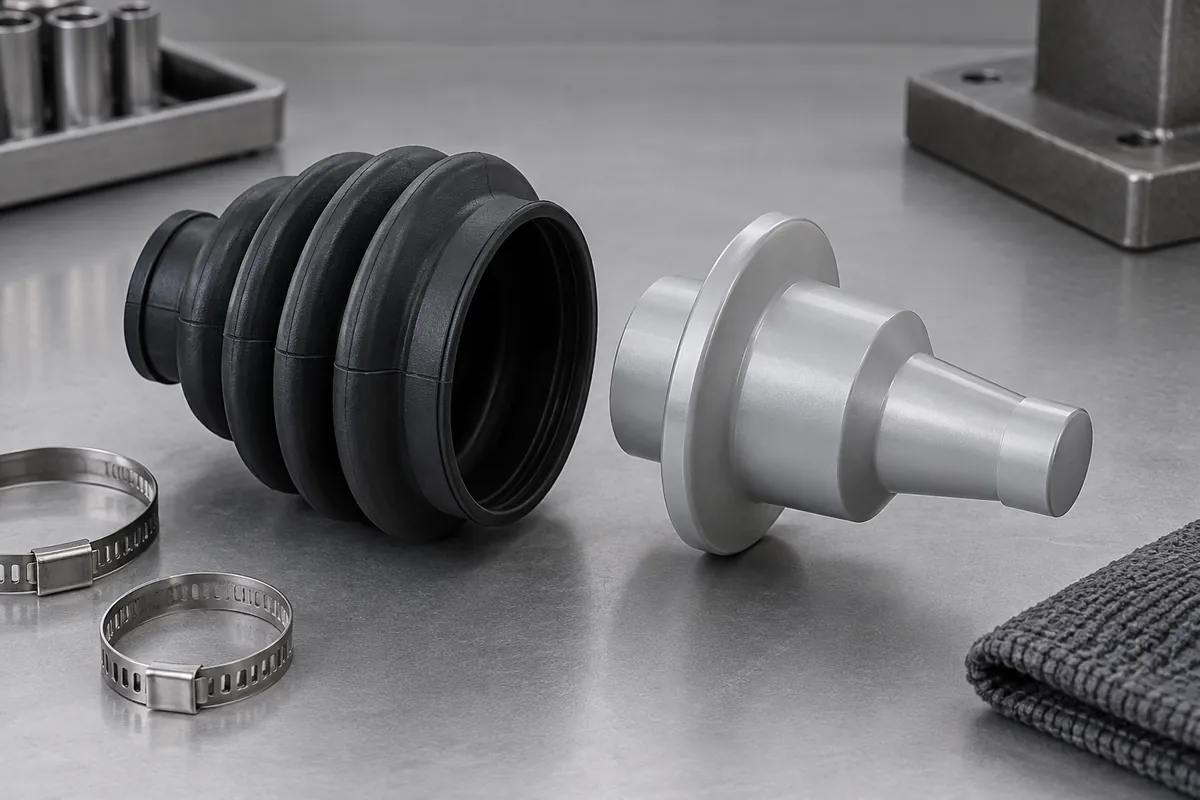 Flexible silicone boot separated from smooth removable core