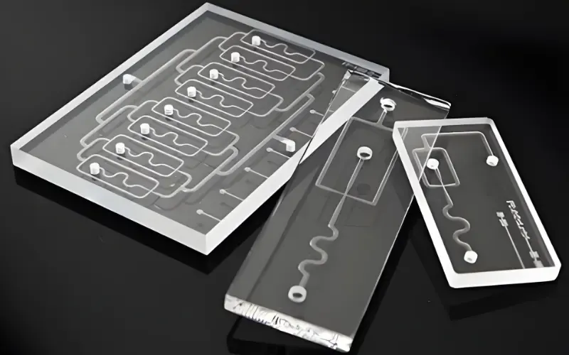 PMMA Injection Molded Microfluidic Chip