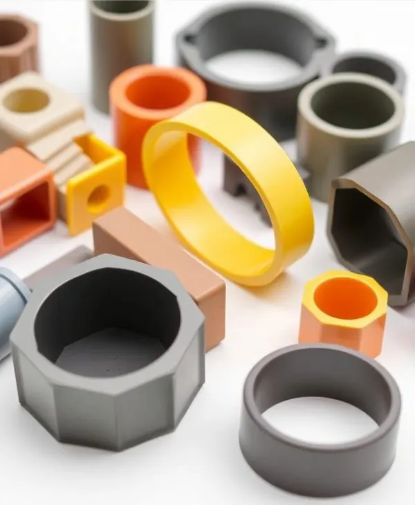 PP molded components in multiple colors
