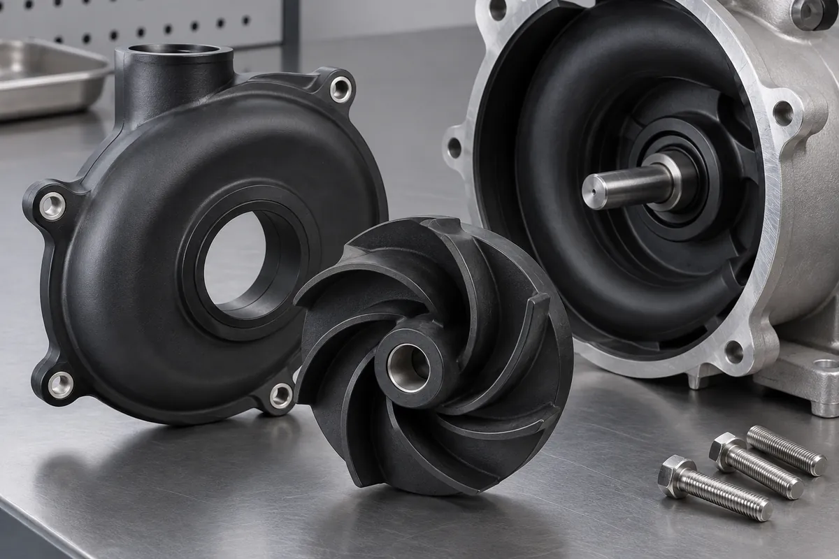 Macro curved impeller blades and rounded blade roots