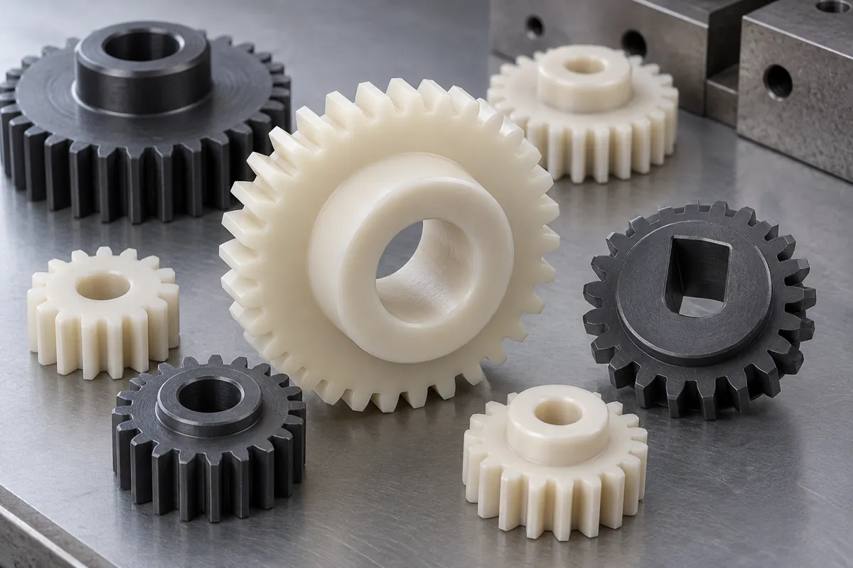 Round-bore and flat-sided bore gear design examples