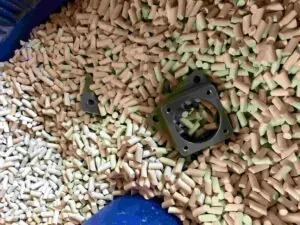 Batch finishing equipment used for molded components