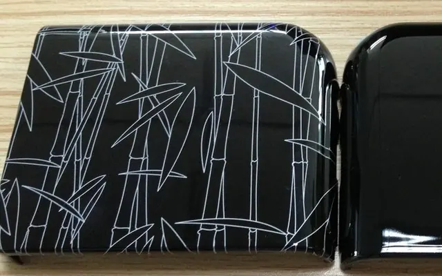 Transfer-printed injection molded plastic enclosure