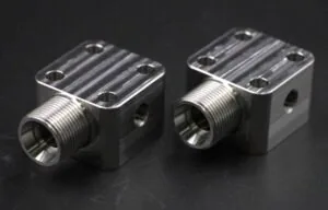 Molded part after edge deburring