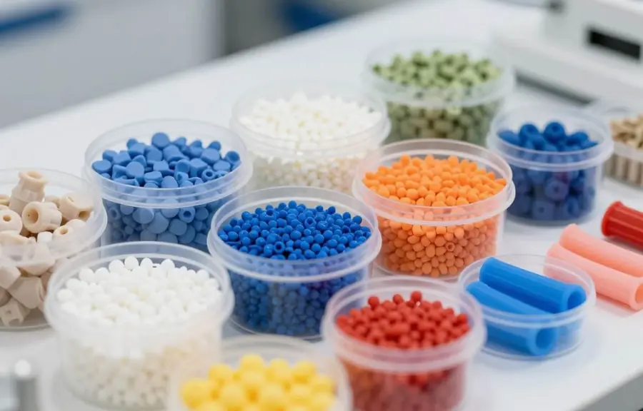 Various plastic pellets and materials for two-shot molding