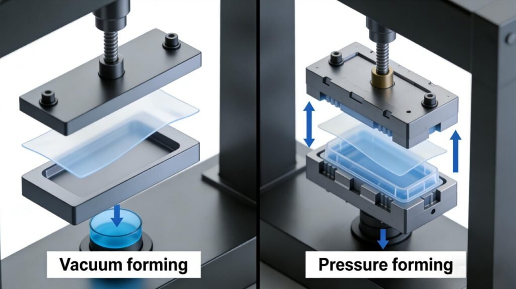 Vacuum forming vs Pressure forming