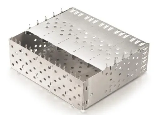 Stamped Metal EMI Shield Housing for Connectors